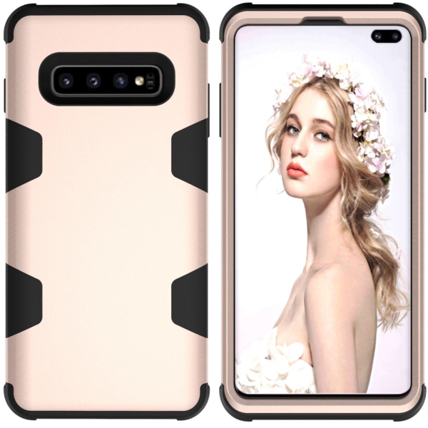 Samsung S10 Plus - Elegantti ja suojaava kuori \"Rugged Robot\" Svart/Guld