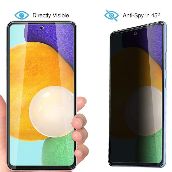 3-PAK Anti-Spy skärmskydd HD 0,3 mm Samsung Galaxy A52s 5G Transparent