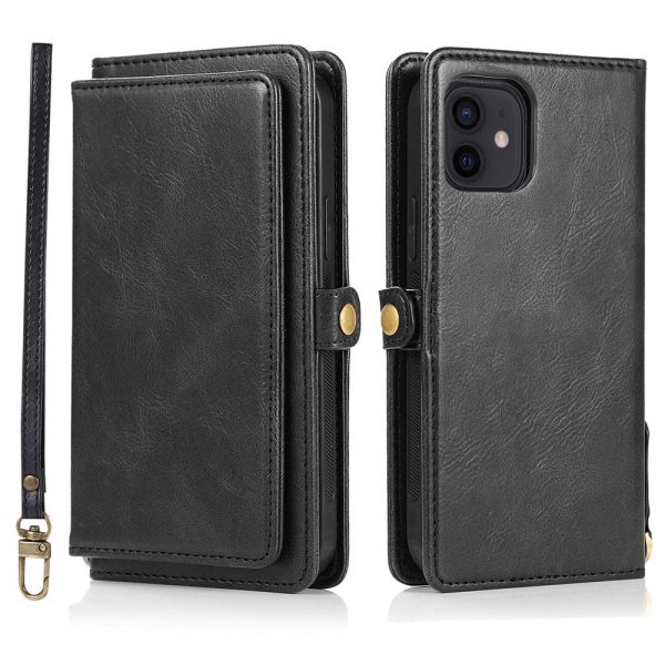 2 i 1 Plånboksfodral - iPhone 12 Brun