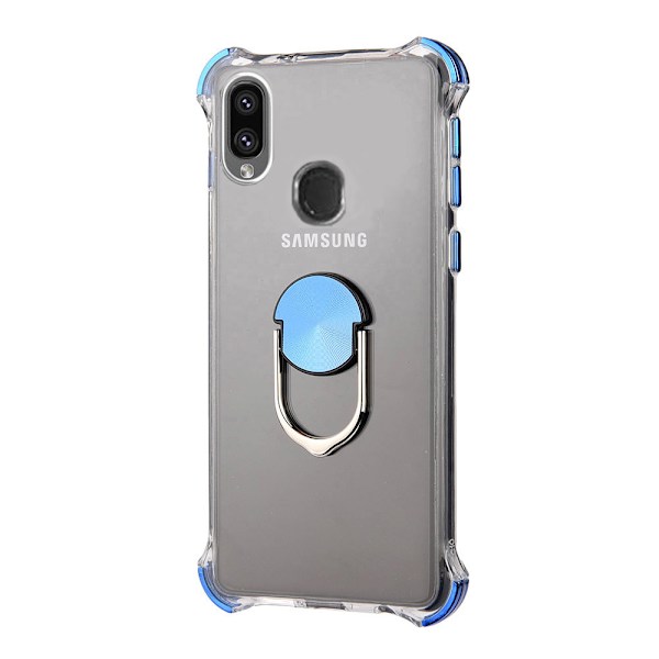 Robust Silikonskal med Ringhållare - Samsung Galaxy A40 Guld Guld