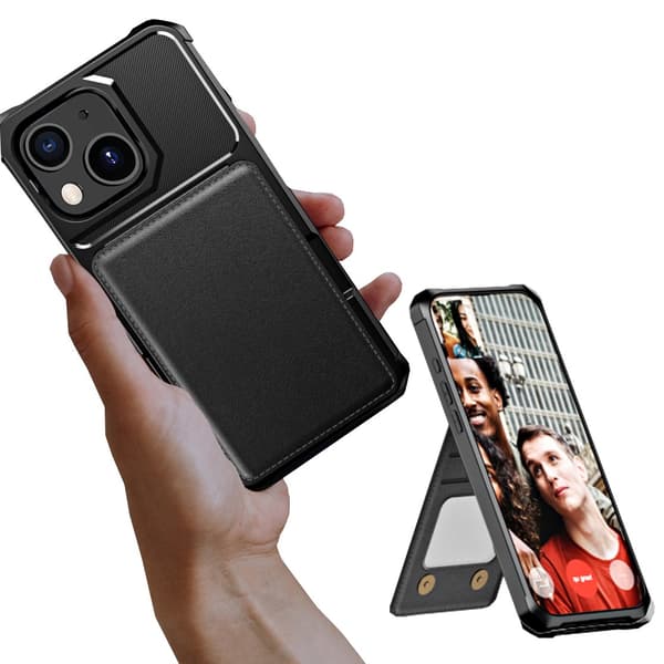 iPhone 13 Case - Smidigt Fodral med 2 Kortförvaringsfack