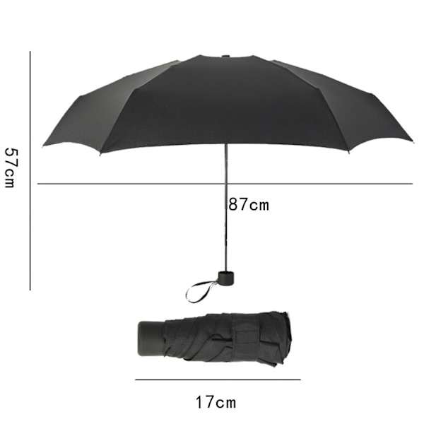 Skyddande Paraply mot Regn och Sol Mörkblå