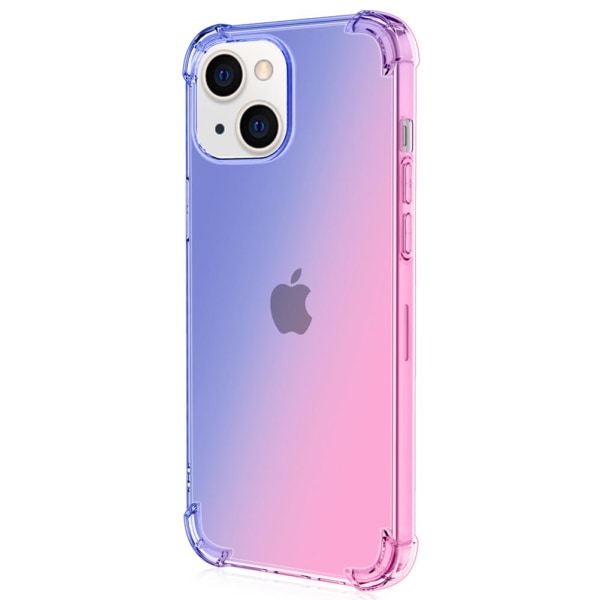 (Floveme) Silikonskal - iPhone 13 Blå/Rosa