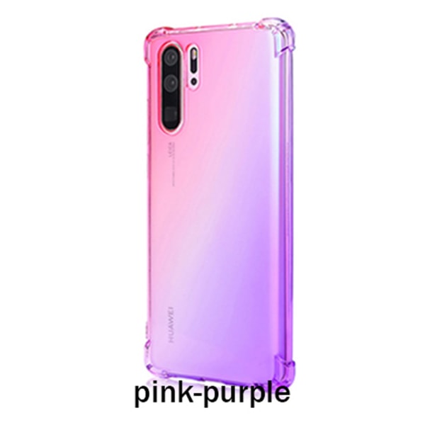 Huawei P30 Pro - Robust Effektfullt Floveme Silikonskal Blå/Rosa