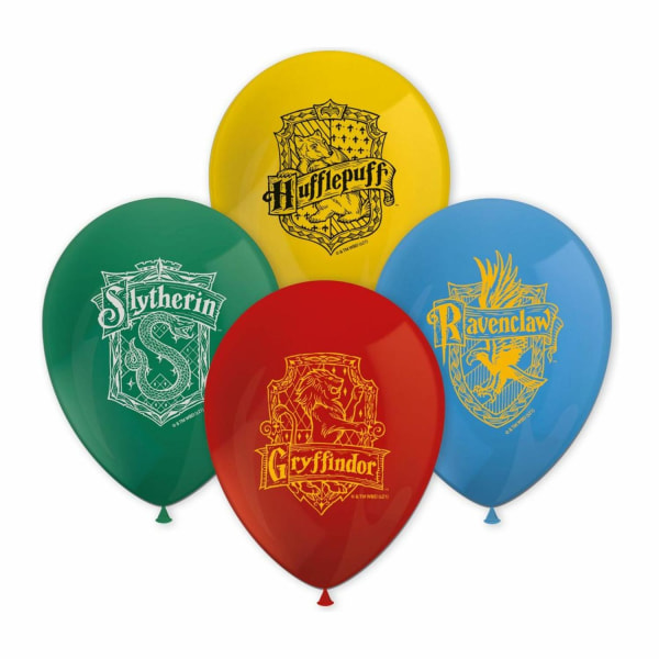Latexballong 11" Harry Potter Hogwarts 8-pack Flerfärgad