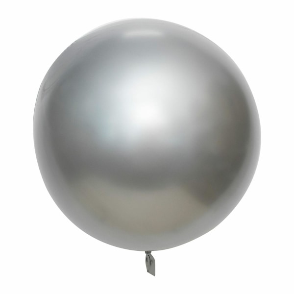 Latexballong Silver metallic 46cm Metallic