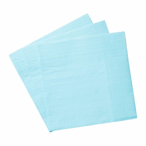 Pappersservett Ljusblå 33x33cm 20-pack Blå