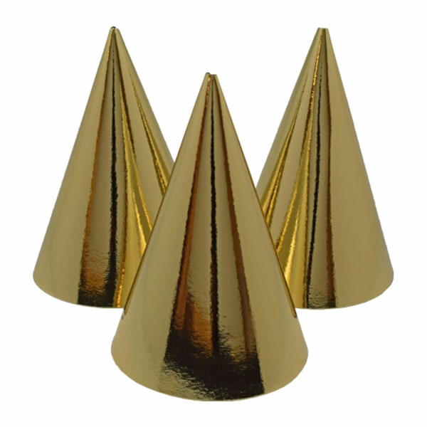 Partyhatt Guld Metallic 15cm 6-pack Metallic