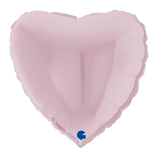 Folieballong Hjärta Pastellrosa 56cm Rosa