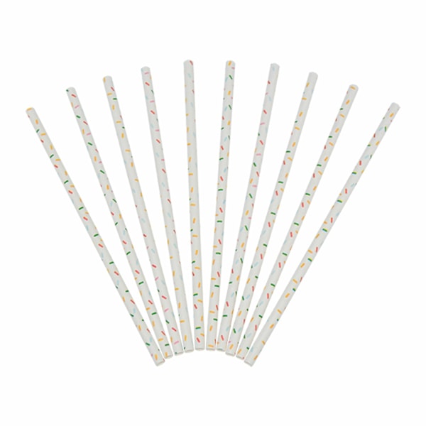 Papperssugrör Strössel 24-pack Flerfärgad