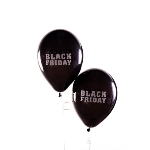 Latexballong Black Friday Svart 10-pack Svart