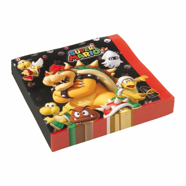 Pappersservett Super Mario 33x33cm 20-pack Flerfärgad