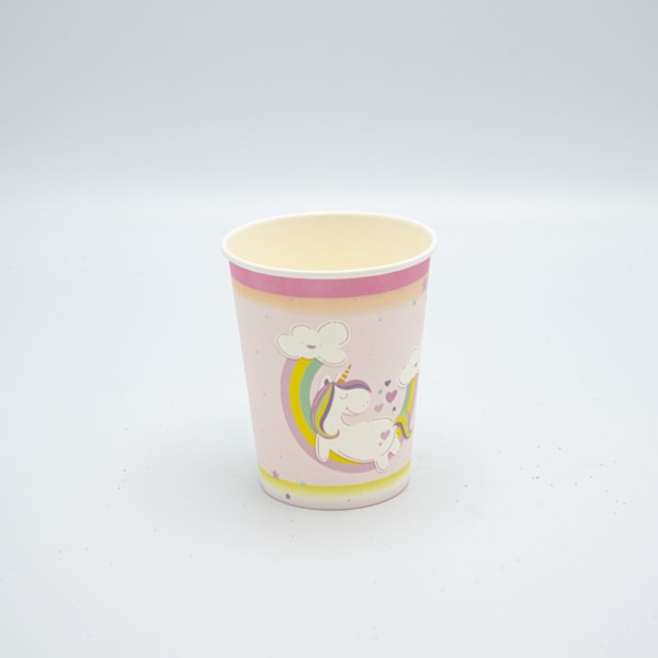 Pappersmugg Unicorn Rosa 8-pack Rosa