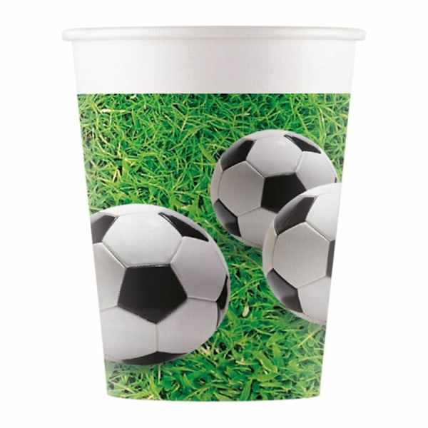 Pappersmugg Fotboll 200ml 8-pack Grön