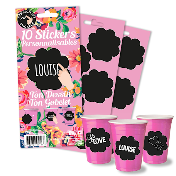 Sticker DIY Blommor 8-pack Svart