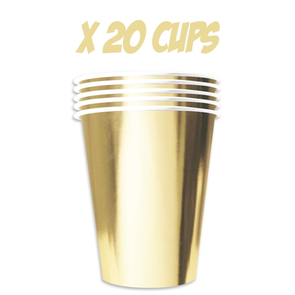 Pappersmugg Guldfärg 53cl 20-pack Guld