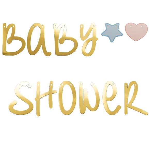 Girlang "Baby Shower" Guld 220cm Guld