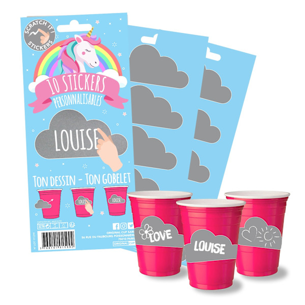 Sticker DIY Unicorn 8-pack Svart