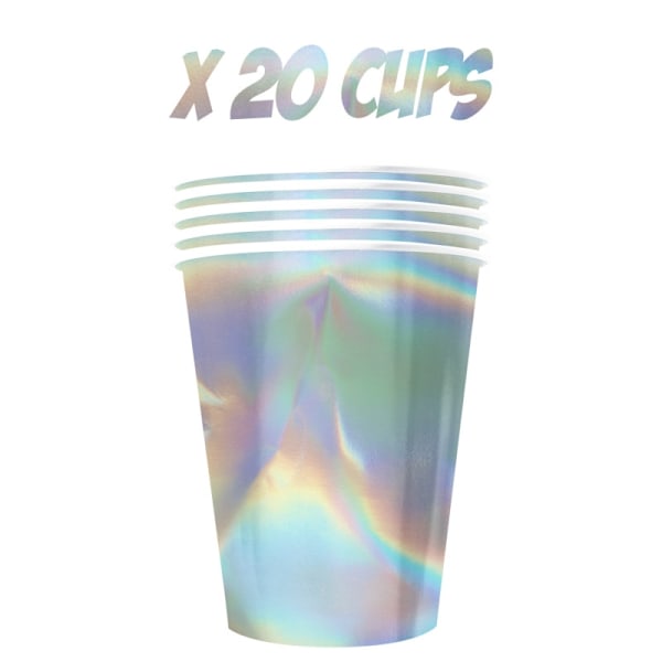Pappersmugg Regnbåge 53cl 20-pack Flerfärgad