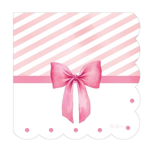 Pappersservett Ljusrosa Rosett 33x33cm 16-pack Rosa