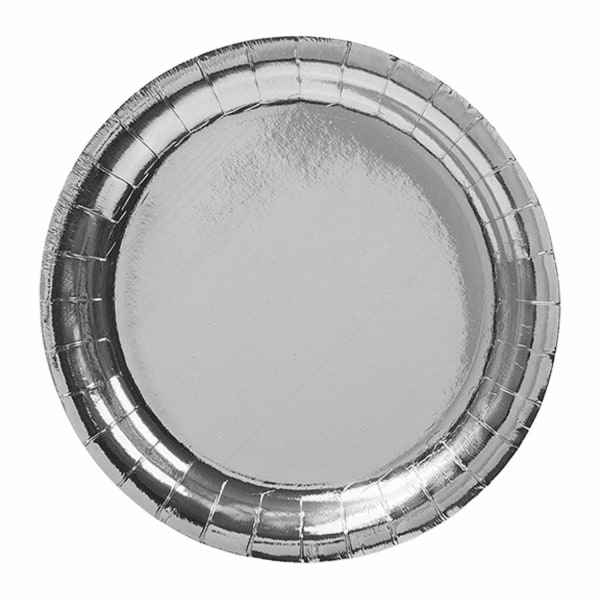 Papperstallrik Silver 23cm 8-pack Silver