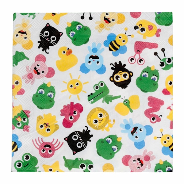 Pappersservett Bolibompa figurer 33x33cm 20-pack Grön
