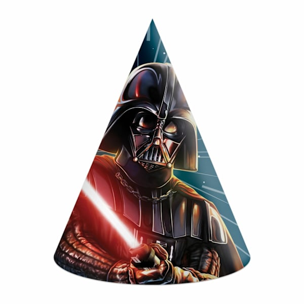 Partyhatt Darth Vader Star Wars 16cm 6-pack Röd