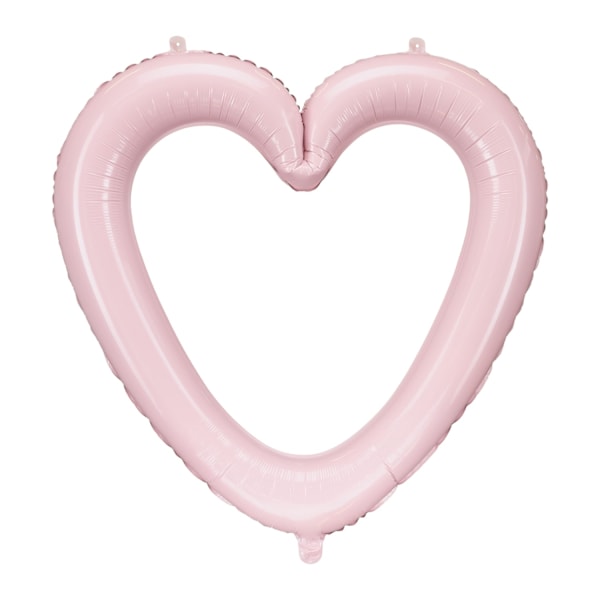 Folieballong Hjärta Ram 86x83.5cm Rosa