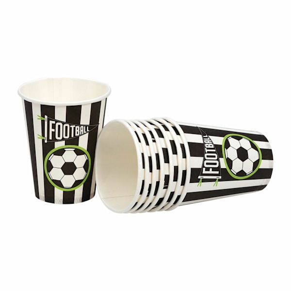 Pappersmugg Fotboll 8-pack Flerfärgad