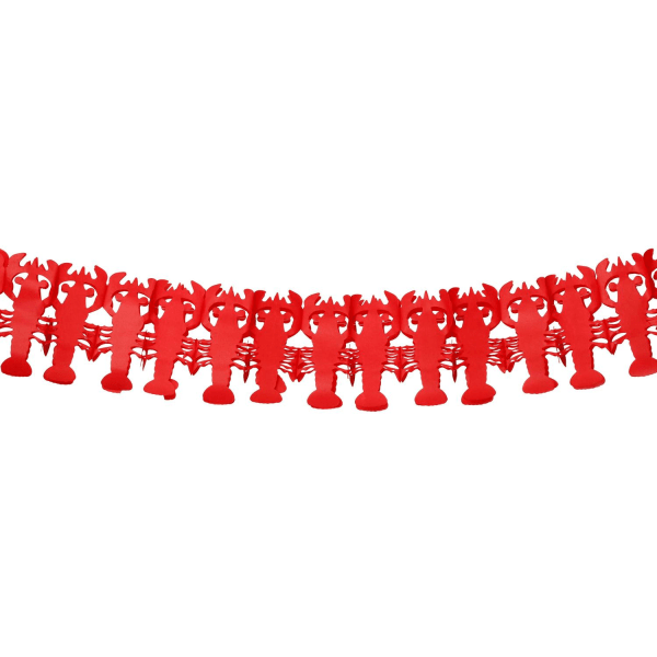 Kräftgirlang 200cm kräftor Papper dubbelsidig print Röd