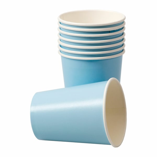 Pappersmugg Blå 250ml 8-pack Blå