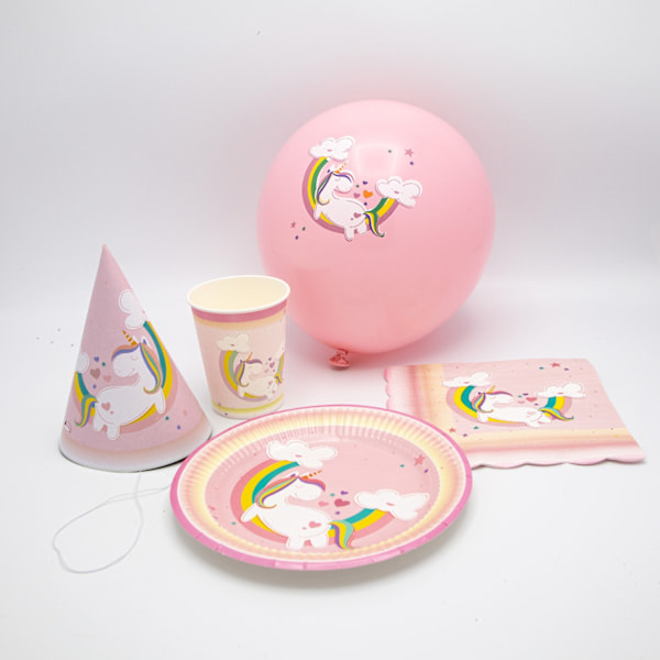 Latexballong Rosa Unicorn 8-pack Rosa