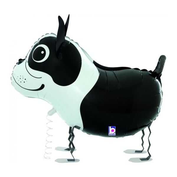 Balloon Friends / Folieballong Boston Terrier 48cm Svart