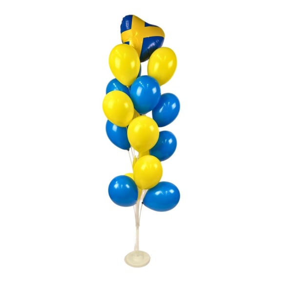 Ballongställ för luftfyllda ballonger 19st ballonger 160cm Vit