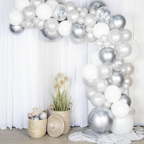Ballongbåge Kit Silver Silver