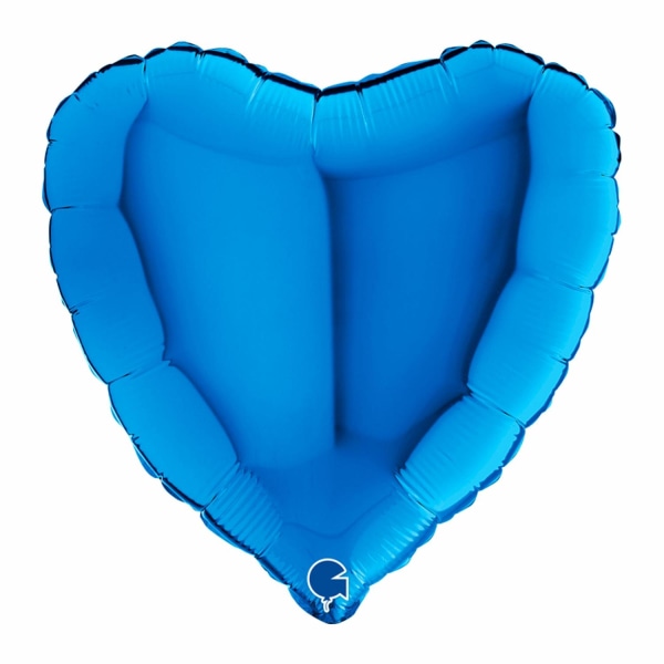 Folieballong - Hjärta Blått 45 cm Blå