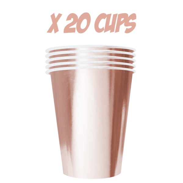 Pappersmugg Rosefärg 53cl 20-pack Rosa