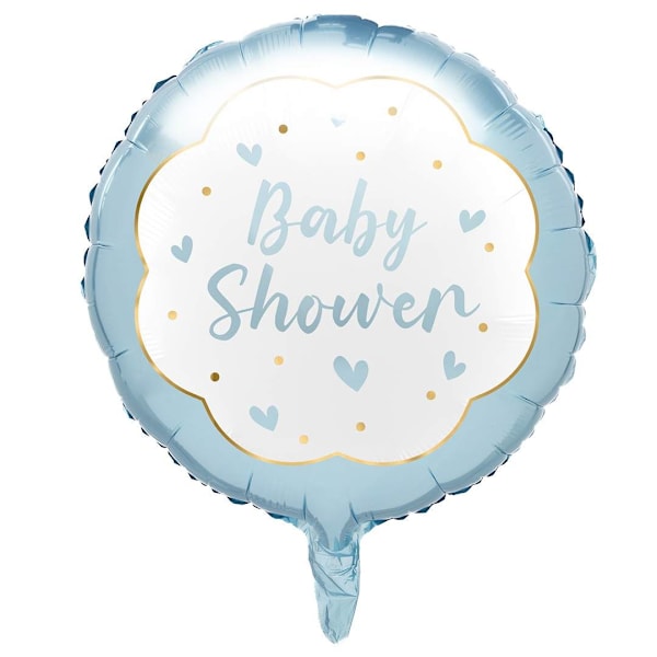 Folieballong "Baby Shower" Ljusblå 45cm Blå