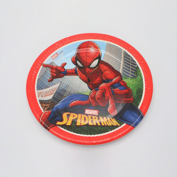 Papperstallrik Spider Man 23cm 8-pack Röd