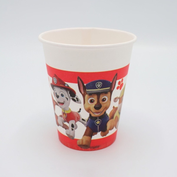 Pappersmugg Paw Patrol 200ml 8-pack Röd