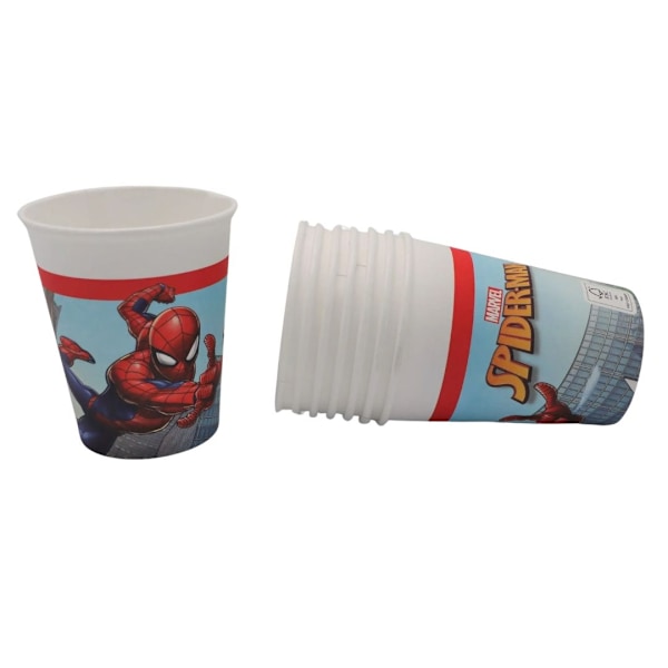 Pappersmugg Spider Man 200ml 8-pack Röd