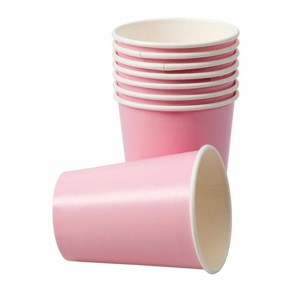 Pappersmugg Rosa 250ml 8-pack Rosa