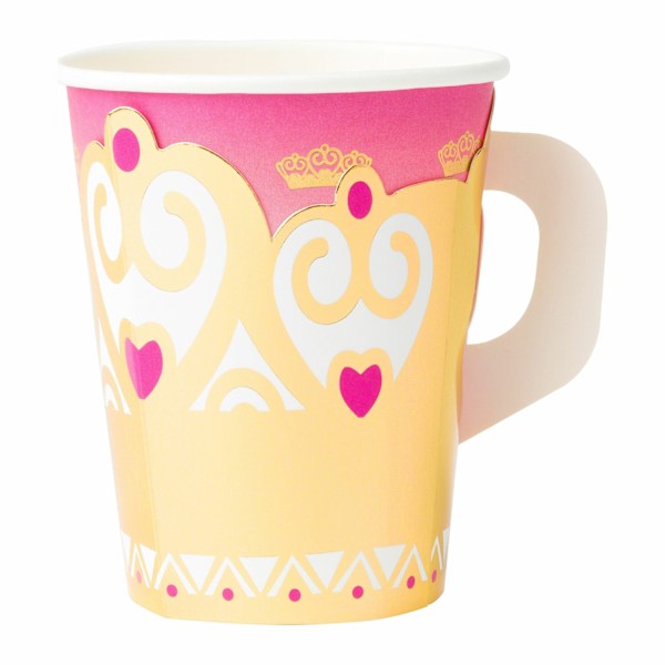 Pappersmugg Krona 250ml 8-pack Rosa