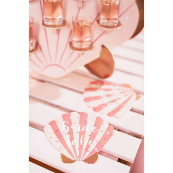 Pappersservett Snäcka Bride To Be 20-pack Rosa