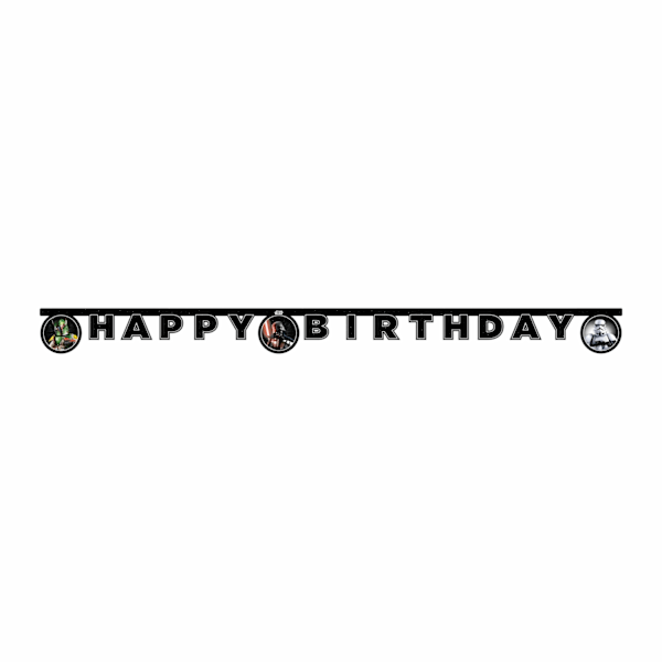 Girlang Darth Vader Star Wars "Happy Birthday" Röd