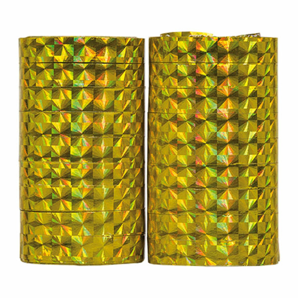Serpentiner holografisk guld 2-pack Guld