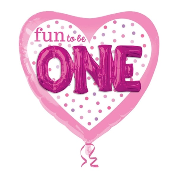 Folieballong "Fun to be One" Rosa 91x91cm Rosa