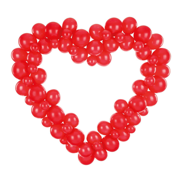 Ballongbåge Hjärta Röd 160cm Röd