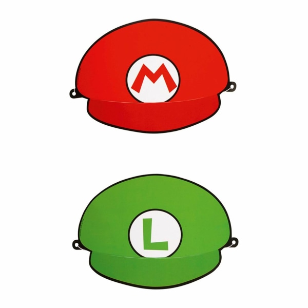 Partyhatt Super Mario 8-pack Flerfärgad