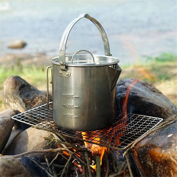 Camping tekanne, bærbar kaffekanne, utendørs campinggryte